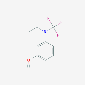 molecular formula C9H10F3NO B11732653 3-(Ethyl(trifluoromethyl)amino)phenol 