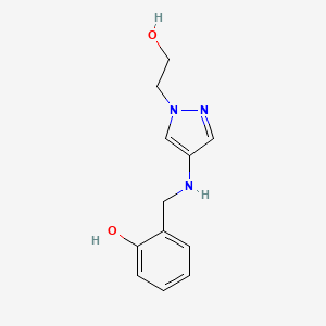 2-({[1-(2-hydroxyethyl)-1H-pyrazol-4-yl]amino}methyl)phenol