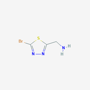 molecular formula C3H4BrN3S B11732658 (5-Bromo-1,3,4-thiadiazol-2-yl)methanamine 