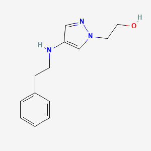 molecular formula C13H17N3O B11732669 2-{4-[(2-phenylethyl)amino]-1H-pyrazol-1-yl}ethan-1-ol CAS No. 1856094-37-5