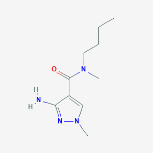 molecular formula C10H18N4O B11732673 3-Amino-N-butyl-N,1-dimethyl-1H-pyrazole-4-carboxamide 