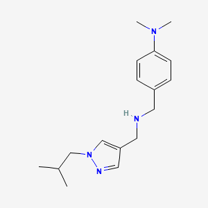 N,N-dimethyl-4-[({[1-(2-methylpropyl)-1H-pyrazol-4-yl]methyl}amino)methyl]aniline