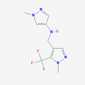 1-methyl-N-{[1-methyl-5-(trifluoromethyl)-1H-pyrazol-4-yl]methyl}-1H-pyrazol-4-amine