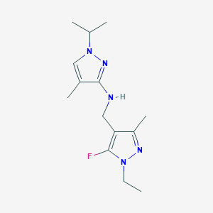 N-[(1-ethyl-5-fluoro-3-methyl-1H-pyrazol-4-yl)methyl]-4-methyl-1-(propan-2-yl)-1H-pyrazol-3-amine