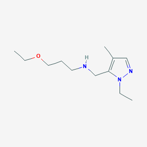 (3-ethoxypropyl)[(1-ethyl-4-methyl-1H-pyrazol-5-yl)methyl]amine