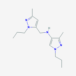 3-methyl-N-[(3-methyl-1-propyl-1H-pyrazol-5-yl)methyl]-1-propyl-1H-pyrazol-4-amine