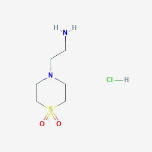 molecular formula C6H15ClN2O2S B11732765 4-(2-Aminoethyl)-1 