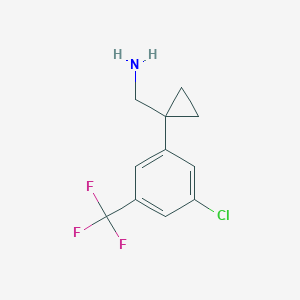 1-[3-Chloro-5-(trifluoromethyl)phenyl]cyclopropanemethanamine