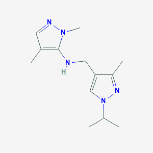 1,4-dimethyl-N-{[3-methyl-1-(propan-2-yl)-1H-pyrazol-4-yl]methyl}-1H-pyrazol-5-amine