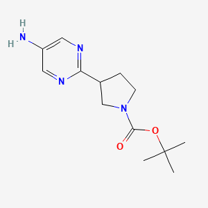 molecular formula C13H20N4O2 B11732804 Tert-butyl 3-(5-aminopyrimidin-2-yl)pyrrolidine-1-carboxylate 