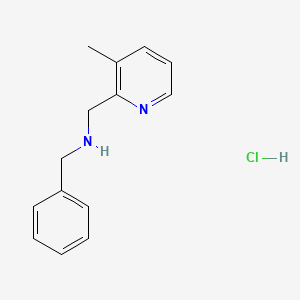 molecular formula C14H17ClN2 B11732813 Benzyl-(3-methyl-pyridin-2-ylmethyl)-amine hydrochloride 