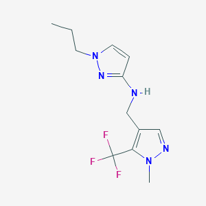 N-{[1-methyl-5-(trifluoromethyl)-1H-pyrazol-4-yl]methyl}-1-propyl-1H-pyrazol-3-amine