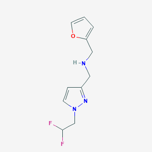 {[1-(2,2-difluoroethyl)-1H-pyrazol-3-yl]methyl}[(furan-2-yl)methyl]amine