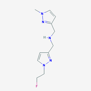 {[1-(2-fluoroethyl)-1H-pyrazol-3-yl]methyl}[(1-methyl-1H-pyrazol-3-yl)methyl]amine