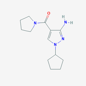 (3-amino-1-cyclopentyl-1H-pyrazol-4-yl)(pyrrolidin-1-yl)methanone