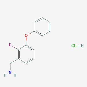 molecular formula C13H13ClFNO B11732903 2-Fluoro-3-phenoxybenzylamine hydrochloride 