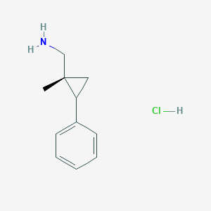 1-[(1R)-1-methyl-2-phenylcyclopropyl]methanamine hydrochloride