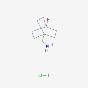 (4-Fluoro-1-bicyclo[2.2.2]octanyl)methanamine;hydrochloride