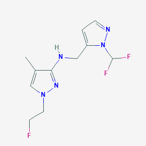 N-{[1-(difluoromethyl)-1H-pyrazol-5-yl]methyl}-1-(2-fluoroethyl)-4-methyl-1H-pyrazol-3-amine