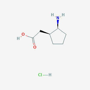 2-[(1S,2S)-2-aminocyclopentyl]acetic acid hydrochloride