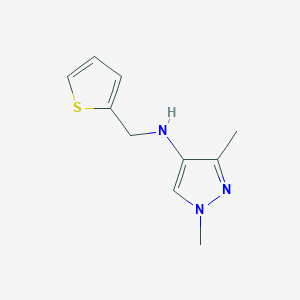 molecular formula C10H13N3S B11732961 1,3-dimethyl-N-(thiophen-2-ylmethyl)-1H-pyrazol-4-amine 