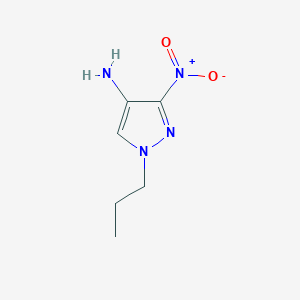 molecular formula C6H10N4O2 B11732987 3-Nitro-1-propyl-1H-pyrazol-4-amine 