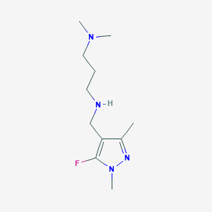 molecular formula C11H21FN4 B11733004 [3-(dimethylamino)propyl][(5-fluoro-1,3-dimethyl-1H-pyrazol-4-yl)methyl]amine 