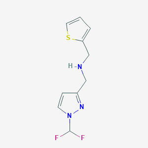 {[1-(difluoromethyl)-1H-pyrazol-3-yl]methyl}[(thiophen-2-yl)methyl]amine