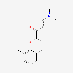 molecular formula C15H21NO2 B11733029 1-(Dimethylamino)-4-(2,6-dimethylphenoxy)pent-1-en-3-one 