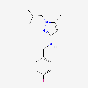 N-[(4-fluorophenyl)methyl]-5-methyl-1-(2-methylpropyl)-1H-pyrazol-3-amine