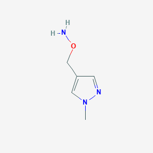 molecular formula C5H9N3O B11733039 O-[(1-methyl-1H-pyrazol-4-yl)methyl]hydroxylamine 