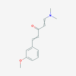 molecular formula C14H17NO2 B11733087 1-(Dimethylamino)-5-(3-methoxyphenyl)penta-1,4-dien-3-one 