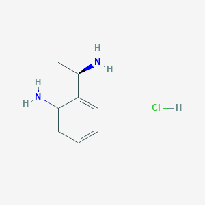 molecular formula C8H13ClN2 B11733095 (R)-2-(1-aminoethyl)aniline hydrochloride 