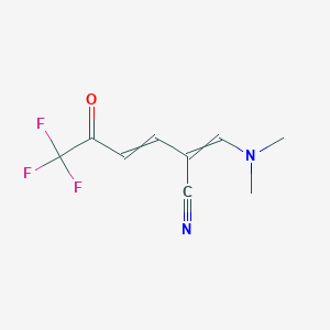 2-[(Dimethylamino)methylidene]-6,6,6-trifluoro-5-oxohex-3-enenitrile