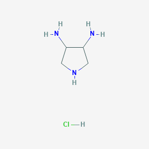 molecular formula C4H12ClN3 B11733113 Pyrrolidine-3,4-diamine hydrochloride 