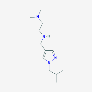 molecular formula C12H24N4 B11733123 [2-(dimethylamino)ethyl]({[1-(2-methylpropyl)-1H-pyrazol-4-yl]methyl})amine CAS No. 1855944-03-4