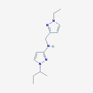 molecular formula C13H21N5 B11733136 1-(butan-2-yl)-N-[(1-ethyl-1H-pyrazol-3-yl)methyl]-1H-pyrazol-3-amine 