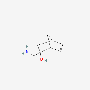 molecular formula C8H13NO B11733146 2-(Aminomethyl)bicyclo[2.2.1]hept-5-en-2-ol 