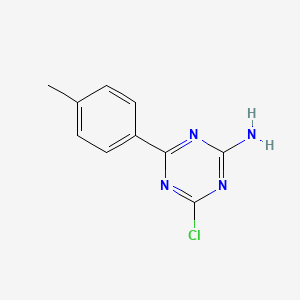 molecular formula C10H9ClN4 B11733186 4-Chloro-6-(4-methylphenyl)-1,3,5-triazin-2-amine 