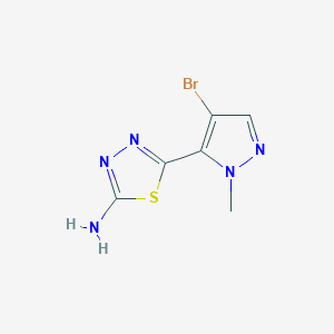 5-(4-Bromo-1-methyl-1H-pyrazol-5-yl)-1,3,4-thiadiazol-2-amine