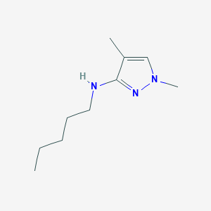 molecular formula C10H19N3 B11733223 1,4-dimethyl-N-pentyl-1H-pyrazol-3-amine 