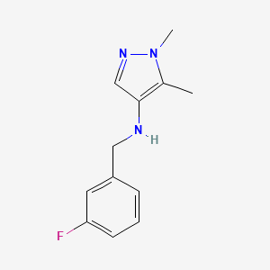 N-[(3-fluorophenyl)methyl]-1,5-dimethyl-1H-pyrazol-4-amine