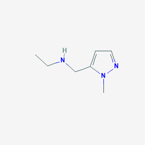 molecular formula C7H13N3 B11733288 ethyl[(1-methyl-1H-pyrazol-5-yl)methyl]amine 