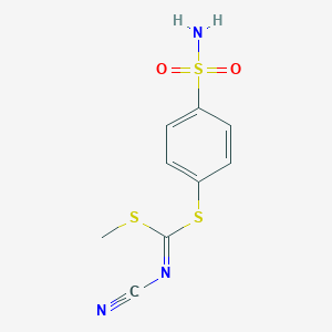 B117333 4-(N-cyano-C-methylsulfanylcarbonimidoyl)sulfanylbenzenesulfonamide CAS No. 152382-12-2