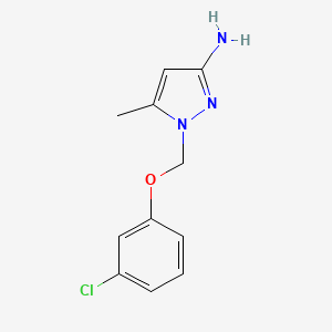 1-[(3-chlorophenoxy)methyl]-5-methyl-1H-pyrazol-3-amine