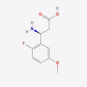 molecular formula C10H12FNO3 B11733301 (3S)-3-Amino-3-(2-fluoro-5-methoxyphenyl)propanoic acid 