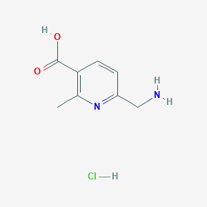 molecular formula C8H11ClN2O2 B11733320 6-(Aminomethyl)-2-methylpyridine-3-carboxylic acid hydrochloride 