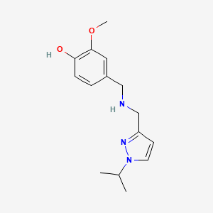 molecular formula C15H21N3O2 B11733321 2-methoxy-4-[({[1-(propan-2-yl)-1H-pyrazol-3-yl]methyl}amino)methyl]phenol 