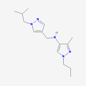 3-methyl-N-{[1-(2-methylpropyl)-1H-pyrazol-4-yl]methyl}-1-propyl-1H-pyrazol-4-amine