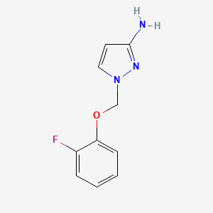 molecular formula C10H10FN3O B11733377 1-[(2-fluorophenoxy)methyl]-1H-pyrazol-3-amine 